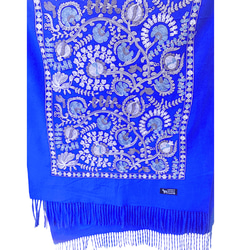 ウズベキスタン直輸入　カシミヤ100% 刺繍ストール ブラック ウズベキスタン直輸入 カシミヤ100% 刺繍ストール グリーン