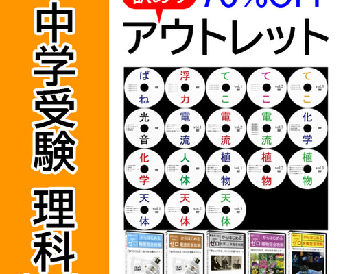 【激安サントップアウトレット】暗記カードを超えた中学受験社会理科DVD全41枚 サントップアウトレット】暗記カードと相性抜群！中学受験理科