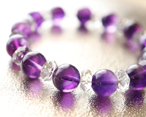 【珍品】バイカラーアメジスト　１１㎜　ブレスレット　美品　希少　天然 e36386b7eb4a10792bed246e7f5f04