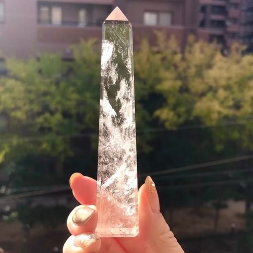 繁栄の象徴✴︎オベリスク水晶 天然石 虹色の星 通販 19096262｜Creema