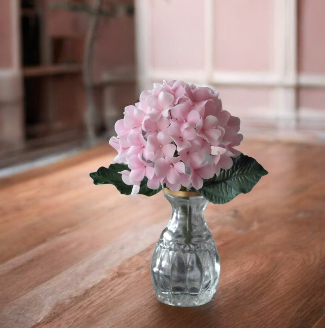 ◆粘土のお花◆ 紫陽花　ライトピンク…A1175