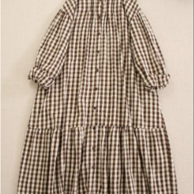 甘い 長袖のゆったり とした レトロ ワンピース