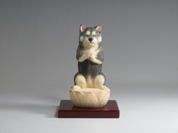 木彫り 大日如来犬仏 大きいサイズ 犬仏2501 彫刻 仏屋さかい