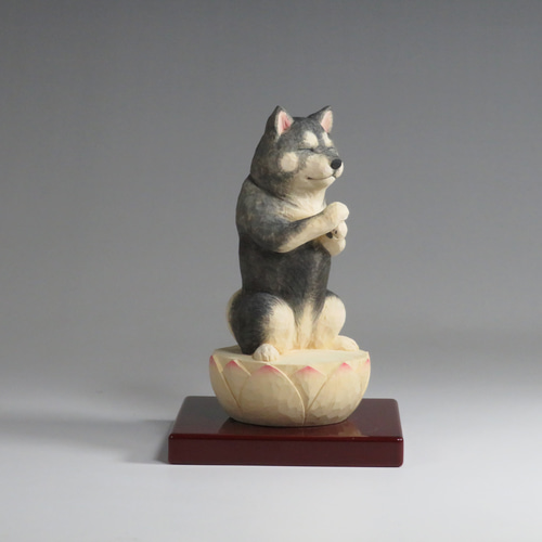 木彫り 大日如来犬仏 大きいサイズ 犬仏2501 彫刻 仏屋さかい