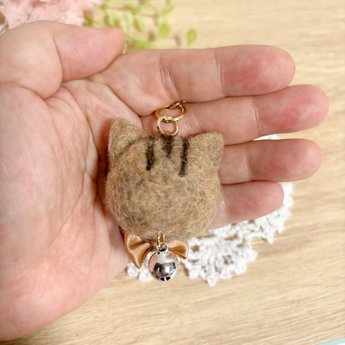 うちの子にゃんずフェイスキーホルダー 羊毛フェルトのうちの子