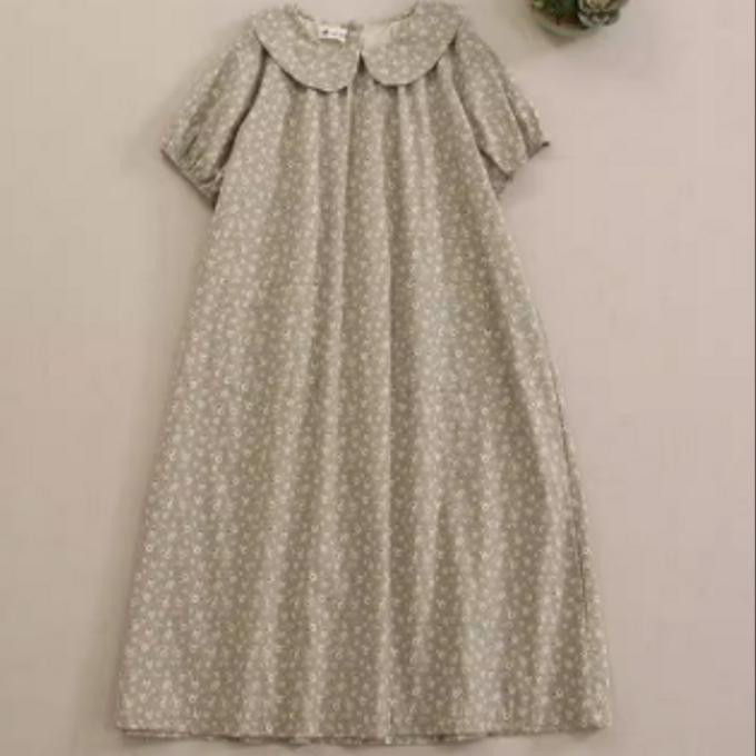 甘い 半袖のゆったり した ワンピース