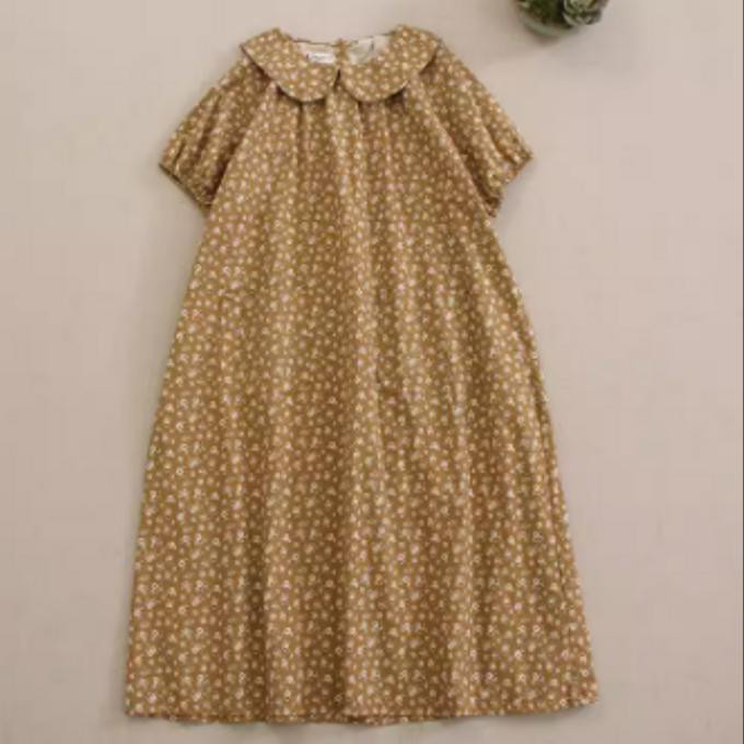 甘い 半袖のゆったり した ワンピース