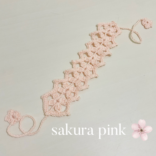 sakura hair band(2点おまとめ買い) /かぎ針編み アクセサリー