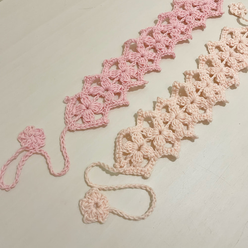 sakura hair band(2点おまとめ買い) /かぎ針編み アクセサリー