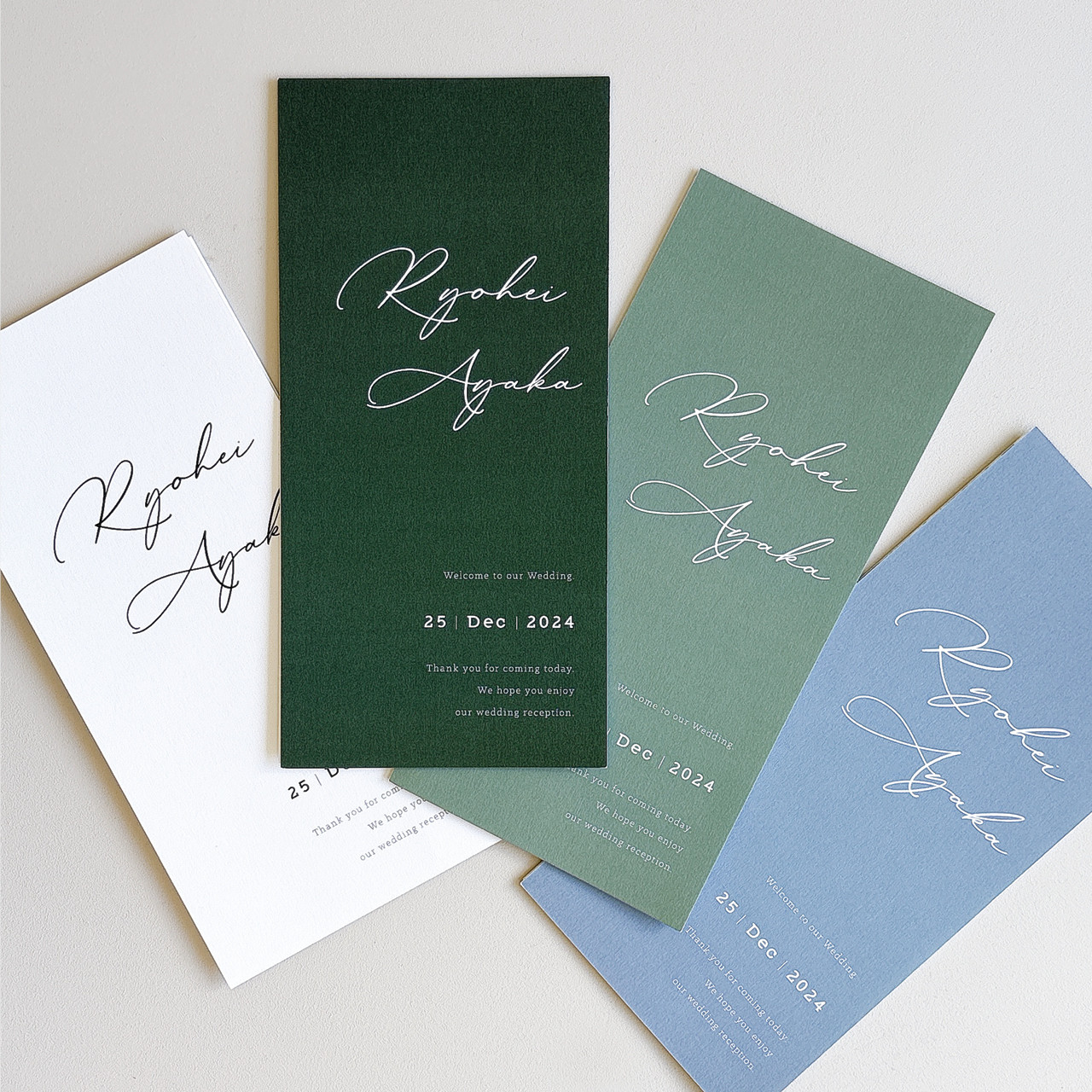 席次表 三つ折り 結婚式用 | メニュー表付き シンプル おしゃれ プロフィールブック | Natural T