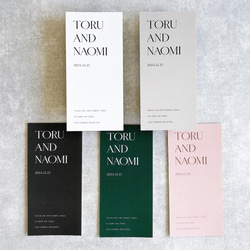 席次表 三つ折り 結婚式用 | メニュー表付き シンプル おしゃれ プロフィールブック | Chic T 1枚目の画像