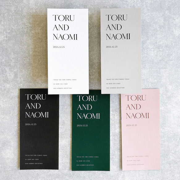 席次表 三つ折り 結婚式用 | メニュー表付き シンプル おしゃれ プロフィールブック | Chic T 1枚目の画像