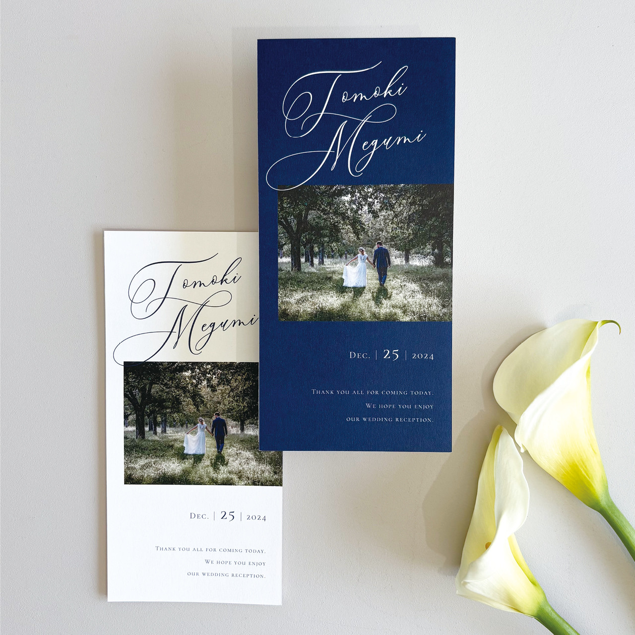 席次表 三つ折り 結婚式用 | メニュー表付き シンプル おしゃれ プロフィールブック | Noble P