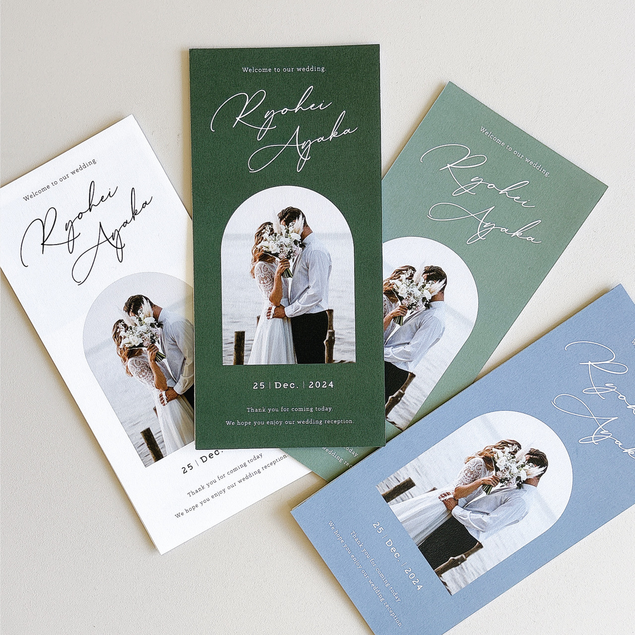 席次表 三つ折り 結婚式用 | メニュー表付き シンプル おしゃれ プロフィールブック | Natural P