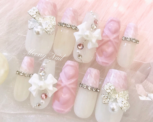 No.76 オーダー ♡ ハート キルティング リボン フレンチ