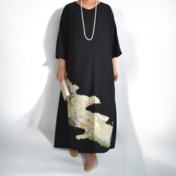 kayo 着物留袖リメイク　ロングワンピース　Mサイズ kayo 着物留袖リメイク ロングワンピース Mサイズ 着物リメイク