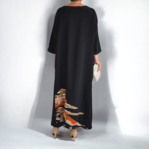 【Tono様】フォーマルワンピース（4点）✿黒留袖✿和モダン（着物リメイク） Tono様】フォーマルワンピース✿黒留袖✿和モダン（着物リメイク）