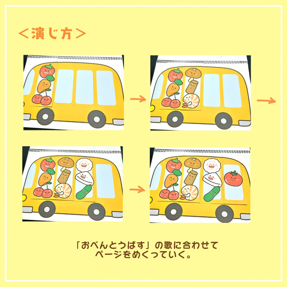 おべんとうばす　スケッチブックシアター　保育教材 3枚目の画像