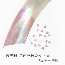 夜光貝」螺鈿細工用のさくら色三角貝／カット貝アクセサリー