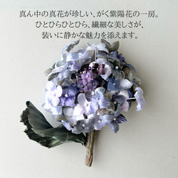 【送料無料】《がく紫陽花コサージュ》フォーマル アクセサリー 花 コサージュ 和装 布花 大人可愛い 結婚式 5枚目の画像