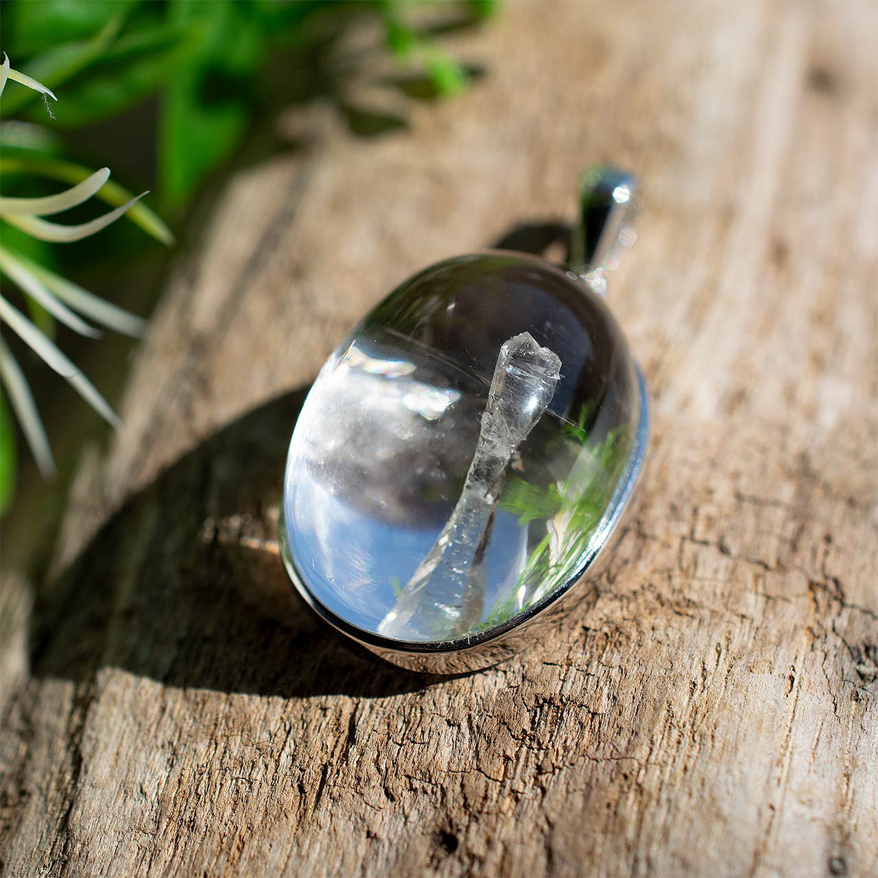 クォーツインクォーツ（貫入水晶）ペンダントトップ　No.3☆silver925