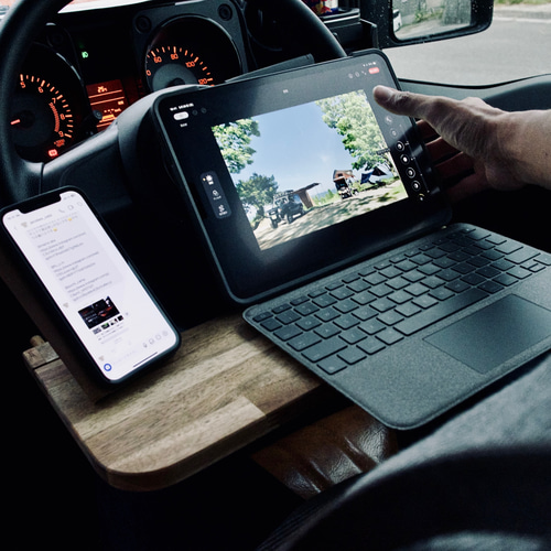 アカシア】折りたためる車載デスク 車中泊 テーブル 車 ワークデスク