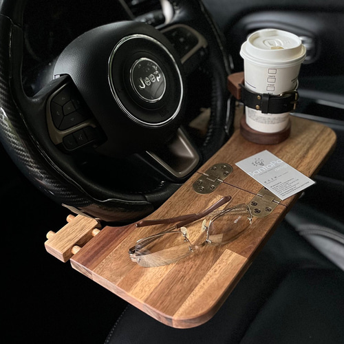 アカシア】折りたためる車載デスク 車中泊 テーブル 車 ワークデスク