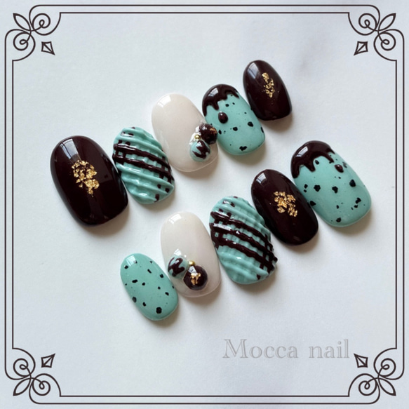 356】チョコミン党に捧ぐ！ とろ〜りチョコミント アイスクリーム添え