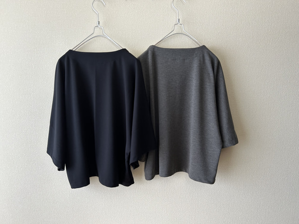 さらりとしたポンチニットのトップス　ブラック 9枚目の画像