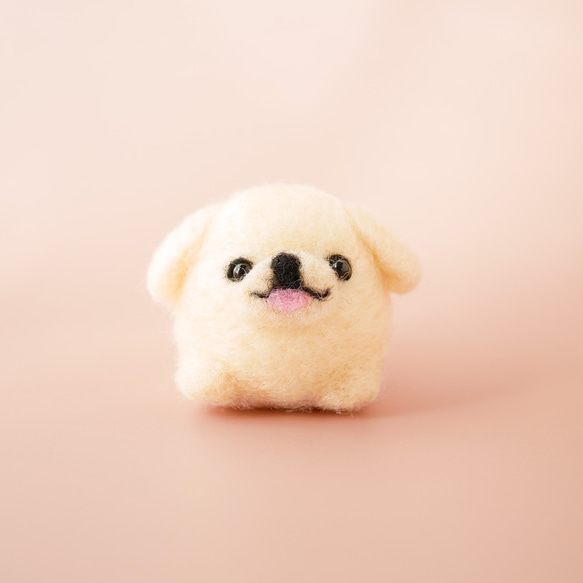羊毛フェルト　ペキニーズ ペキニーズ犬マスコット 手のひらサイズ羊毛フェルト - おひさま