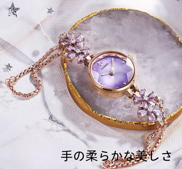 2025おしゃれラインストーンキラキラレディース時計満天星防水気質レディース時計小さい文字盤青いドリルかわいいキラキラ時 6,853円