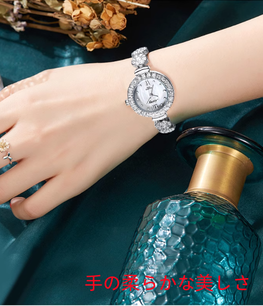 スタイリッシュな純正品新型全自動フルドリル小文字盤レディース腕時計ファッション防水満天星レディース時計 5,702円