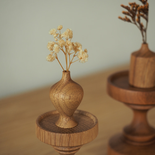 ◇SALE◇花器　天然石　1点物 天然木の小さな花器【朴】一点物・一輪挿し・フラワーベース
