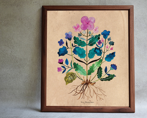 パステル画 植物と天体 A4サイズ宙花 パステル画 植物と天体 A4サイズ宙花 パステル画 植物と天体 A4サイズ