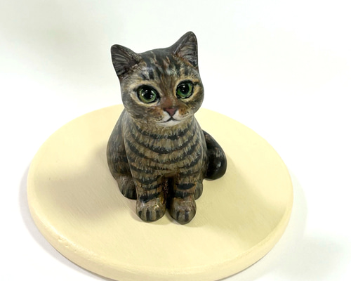 猫(キジトラ)顔の特注品　取手/フック 猫(キジトラ)顔の特注品 取手/フック