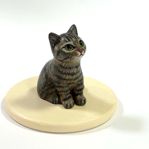 キジトラ猫の置物 招き猫 猫ハウス 通販 19100106｜Creema(クリーマ