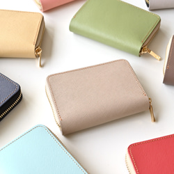 お札が折れない コンパクトウォレット 【 サフィアーノレザー 】 本革 ミニ財布 プレゼント HN05K 13枚目の画像