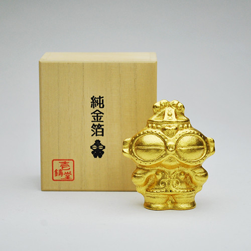 壱鋳堂　純金箔鉄偶 ［桐箱入］