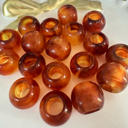 べっ甲 琥珀風 大穴 アクリル ビーズ 17枚目の画像