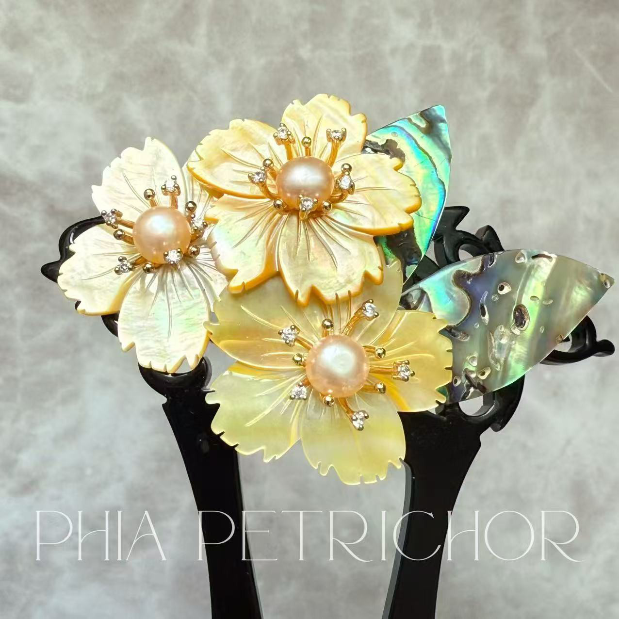 簪 和 K24GP 桜 かんざし バチ型 パール 簪 着物 髪飾り 留袖 着物 成人式 結婚式 卒業式