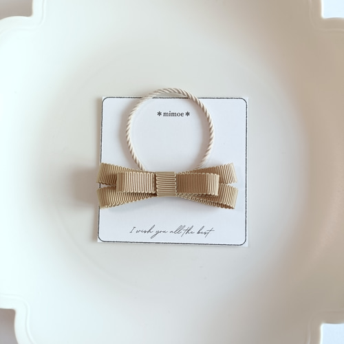 ❁親子でお揃い2個セット❁トリプルリボンのヘアゴム+ヘアクリップ（or