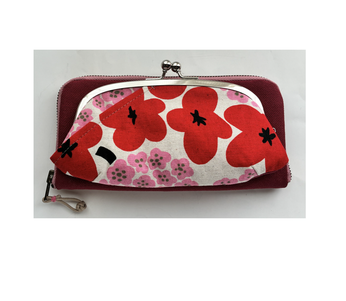 がま口付き長財布 ブーケ