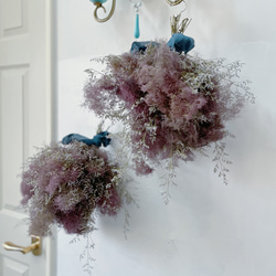 スモークツリーブーケスワッグ blue smoke bouquet ✩.*˚ オブジェ ブーケ スワッグ スモークツリー