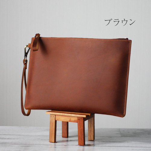 レザー クラッチバッグ イタリアンレザー クラッチバッグ S / 牛革 / タブレット