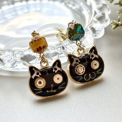 ฅ❤️ アンブレラマーカー　レジン　猫　ねこ　チャーム ฅ❤️ アンブレラマーカーレジン猫ねこチャーム