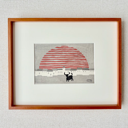 木版画：ヘミングウェイ・日はまた昇る 1枚目の画像