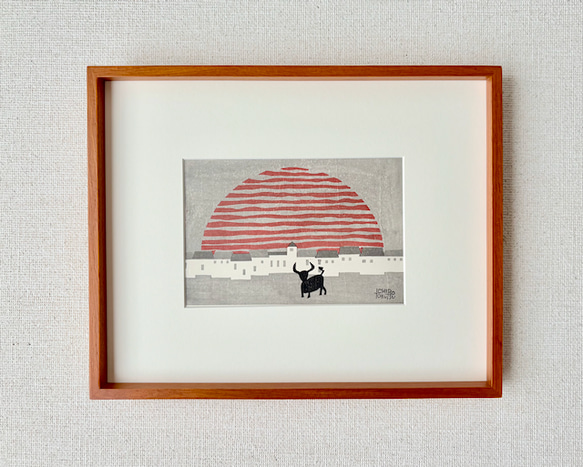 木版画：ヘミングウェイ・日はまた昇る 1枚目の画像
