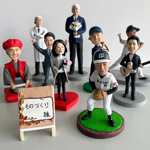 オリジナル フィギュア｜写真で作る ボブルヘッド 退職祝い 誕生日