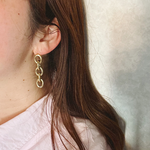 Lita's】18k Gold Plated 18金ゴールドプレート 揺れる大ぶりロング