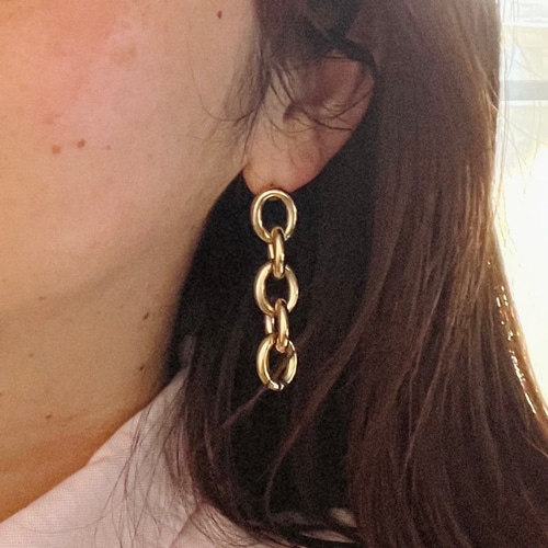 Lita's】18k Gold Plated 18金ゴールドプレート 揺れる大ぶりロング